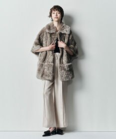 GRACE CONTINENTAL ムートンポンチョコート