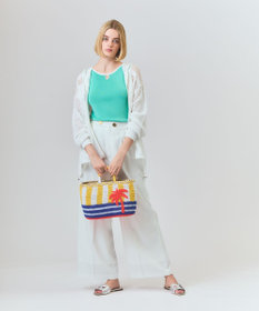 GRACE CONTINENTAL ラインニットノースリーブ