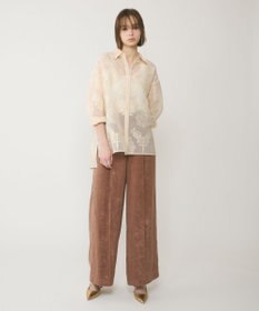 GRACE CONTINENTAL - 新品[グレースコンチネンタル25SS オーナメントオーバーシャツ　ブラック オーナメントオーバーシャツ / GRACE CONTINENTAL | GRACE