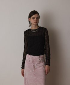 GRACE CONTINENTAL シアーレースカットトップ