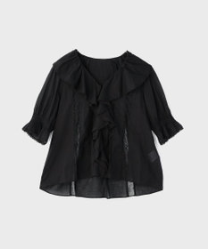 GRACE CONTINENTAL コットンフリルカラーブラウス