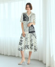 GRACE CONTINENTAL バンダナプリントシャツドレス