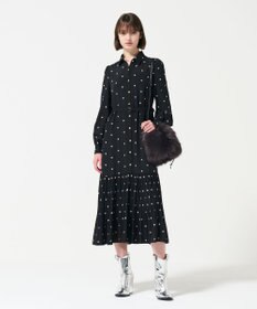 GRACE CONTINENTAL ベルト付刺繍ロングワンピース