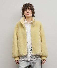 GRACE CONTINENTAL ウールボアスタンドカラージャケット