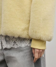 GRACE CONTINENTAL ウールボアスタンドカラージャケット