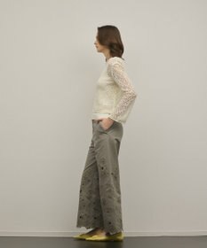 GRACE CONTINENTAL レースフレアスリーブトップ