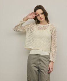 GRACE CONTINENTAL レースフレアスリーブトップ