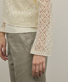 GRACE CONTINENTAL レースフレアスリーブトップ