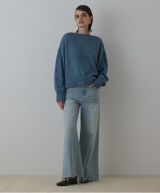 GRACE CONTINENTAL グリッターニットトップ ブルー