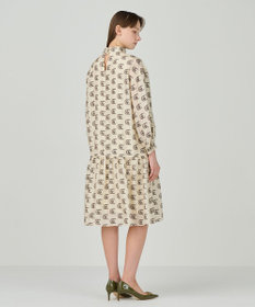 GRACE CONTINENTAL シルクモノグラムドレス