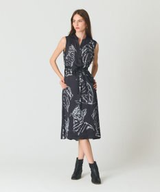 GRACE CONTINENTAL ドローイングキャットワンピース ブラック