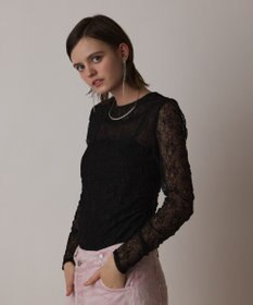 GRACE CONTINENTAL シアーレースカットトップ