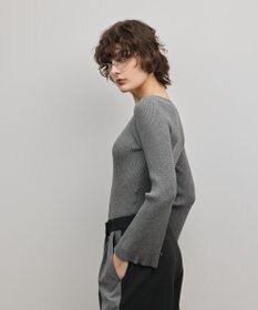 GRACE CONTINENTAL アイレットリブニットトップ