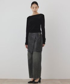 GRACE CONTINENTAL フェイクレザーラップスカート