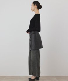 GRACE CONTINENTAL フェイクレザーラップスカート