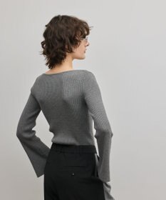 GRACE CONTINENTAL アイレットリブニットトップ
