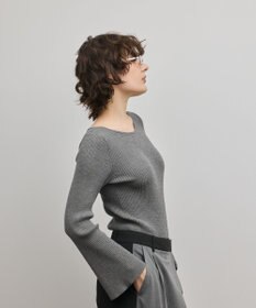 GRACE CONTINENTAL アイレットリブニットトップ