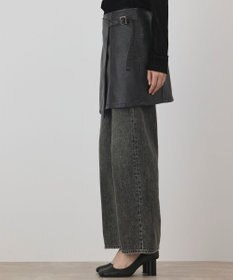 GRACE CONTINENTAL フェイクレザーラップスカート