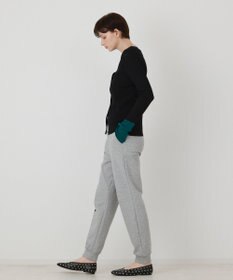 GRACE CONTINENTAL バイカラーリブニットカーディガン