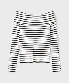 GRACE CONTINENTAL オフショルリブニットトップ