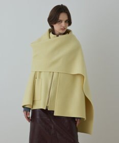 GRACE CONTINENTAL ストール付リバージップブルゾン イエロー