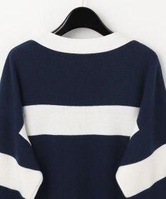 【グレースクラス】未使用 パール バイカラー リブ ロング カーディガン グレースクラス】未使用 パール バイカラー リブ ロング