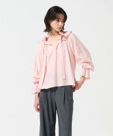 GRACE CONTINENTAL フリルカラーシアーカフタンブラウス