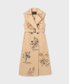GRACE CONTINENTAL プリントトレンチワンピース