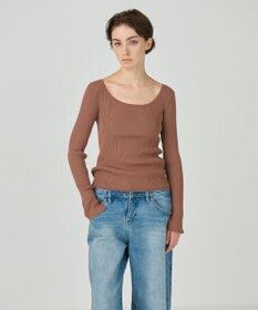GRACE CONTINENTAL リブニットトップ