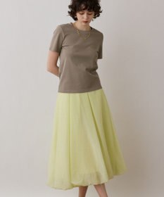 GRACE CONTINENTAL バルーンシアースカート イエロー