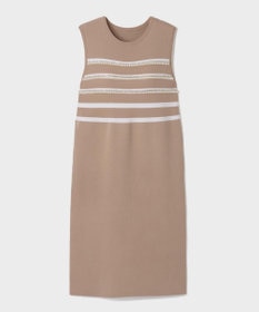 GRACE CONTINENTAL ボーダーパールワンピース