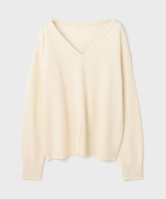GRACE CONTINENTAL ウールVネックニットトップ