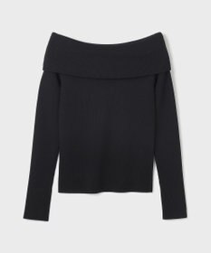 GRACE CONTINENTAL オフショルリブニットトップ