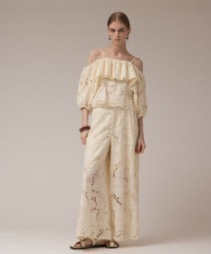 GRACE CONTINENTAL カットワークオフショルトップ