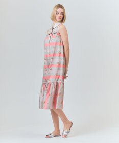 GRACE CONTINENTAL ロープボーダーワンピース ピンク