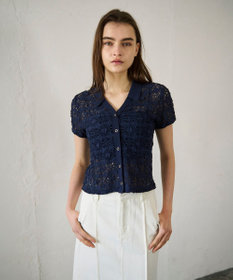 GRACE CONTINENTAL レースカットスキッパートップ