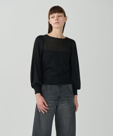 GRACE CONTINENTAL シアーラメニットトップ