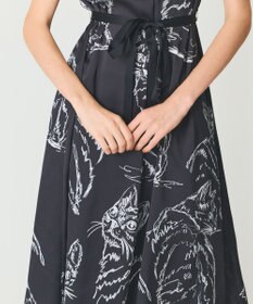 GRACE CONTINENTAL ドローイングキャットワンピース