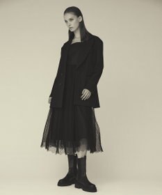 GRACE CONTINENTAL チュールプリーツコンビワンピース