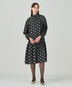 GRACE CONTINENTAL シルクモノグラムドレス
