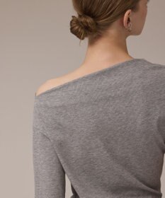 GRACE CONTINENTAL ラメリブジャージトップ