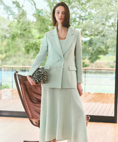 GRACE CONTINENTAL リネンタッチロングドレス