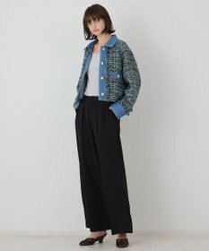 GRACE CONTINENTAL デニムコンビツイードジャケット