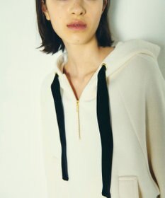 GRACE CONTINENTAL ハーフジップフードトップ