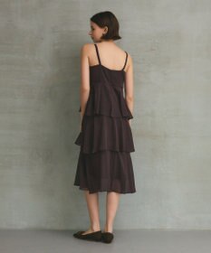 GRACE CONTINENTAL シフォンケープドレス