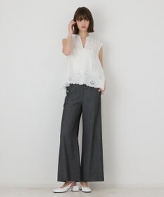 GRACE CONTINENTAL 刺繍スキッパートップ