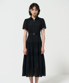 GRACE CONTINENTAL メッシュコンビシャツワンピース