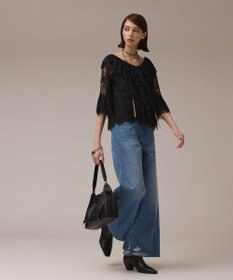 GRACE CONTINENTAL レースコンビフリルブラウス