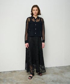 GRACE CONTINENTAL ケミカルレースパッチワークスカート