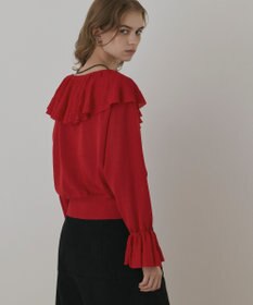 GRACE CONTINENTAL フリルニットカーディガン